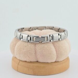 SABONA Magnetic Therapy Bracelet Magnet Circulation H Link Stainless Steel 7"